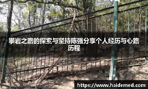 攀岩之路的探索与坚持陈强分享个人经历与心路历程
