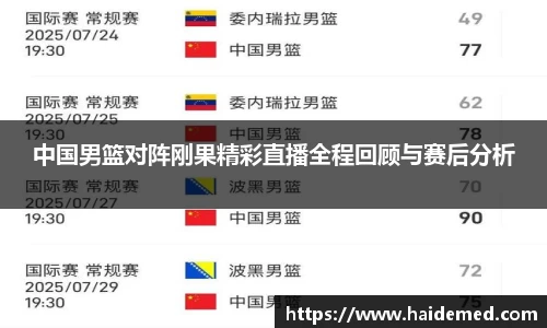 中国男篮对阵刚果精彩直播全程回顾与赛后分析